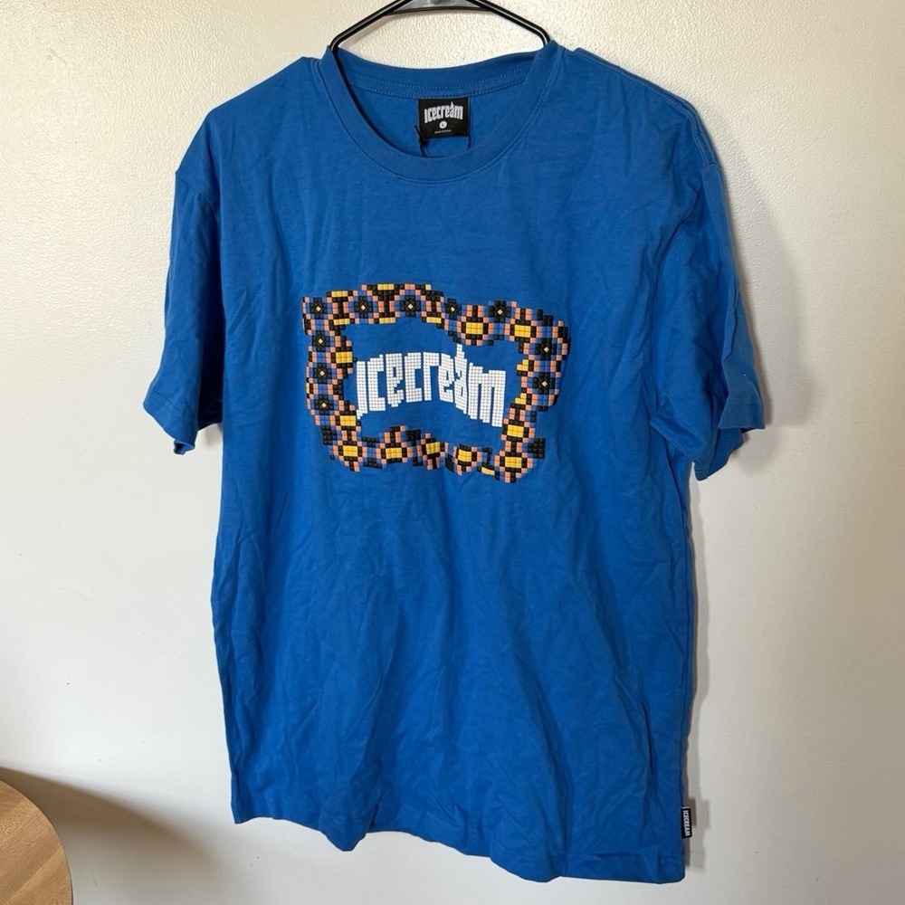 Gucci Mane ICE CREAM Blue Raised Graphic T-Shirt NWT Large